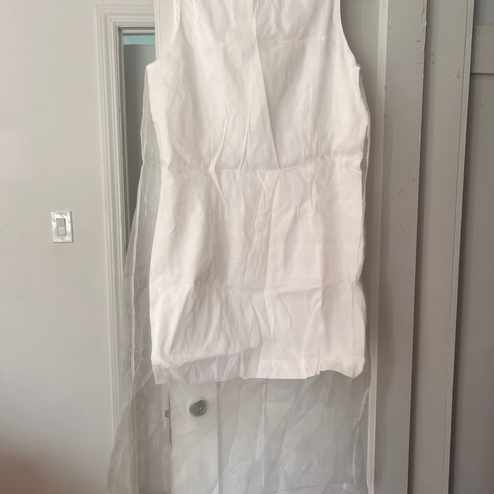 Theory organza mini shift dress
